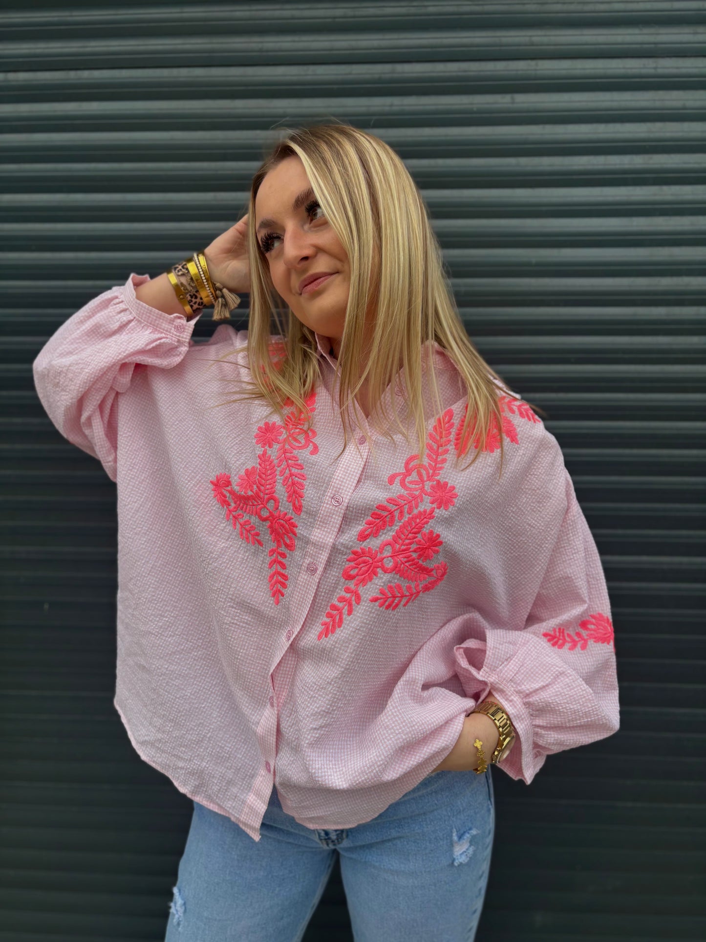 Chemise large corail