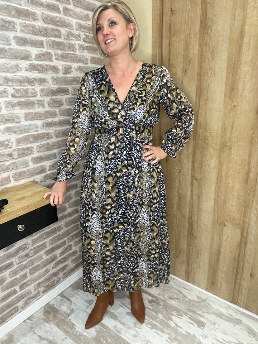 Robe longue bleue