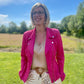 Veste "Alia" en suédine fushia