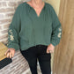Blouse verte gaze de coton