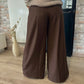 Pantalon large chocolat