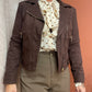 Veste suédine chocolat