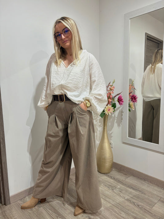 Jupe culotte taupe