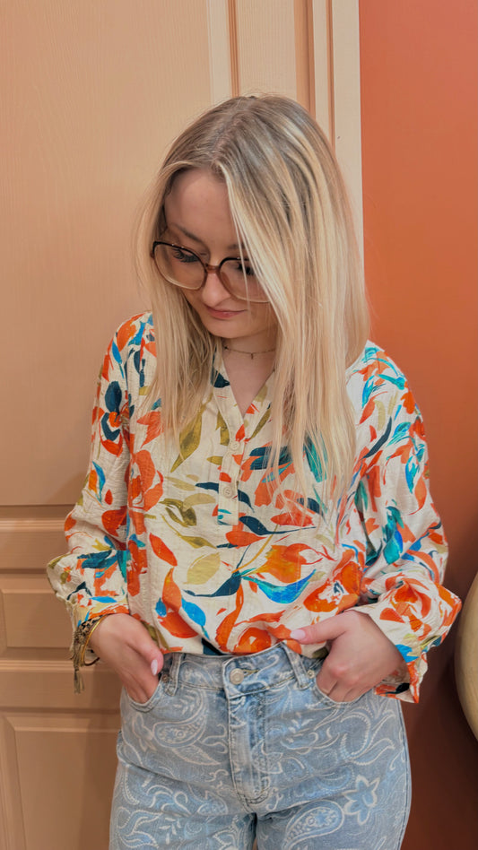 Chemisier orange