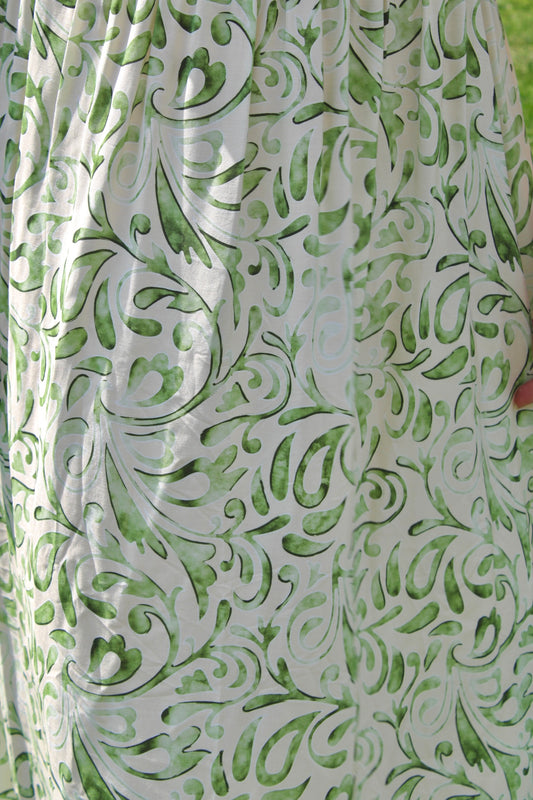 Robe longue "Zoé" verte