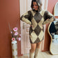 Robe pull carreaux