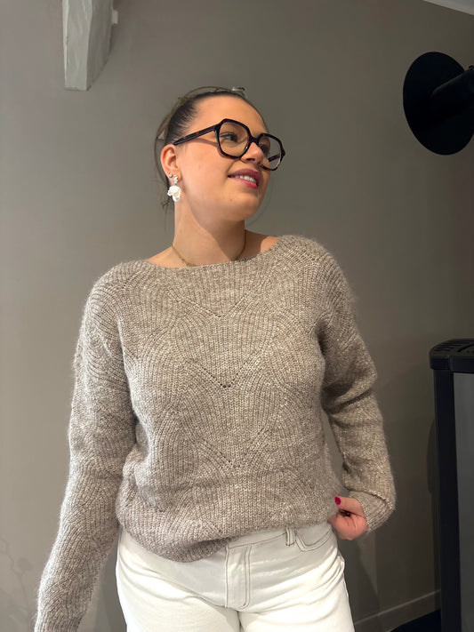 Pull taupe