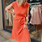 Robe longue corail