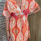 Robe courte orange