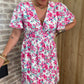 Robe courte fleurie