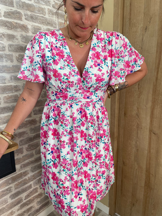 Robe courte fleurie