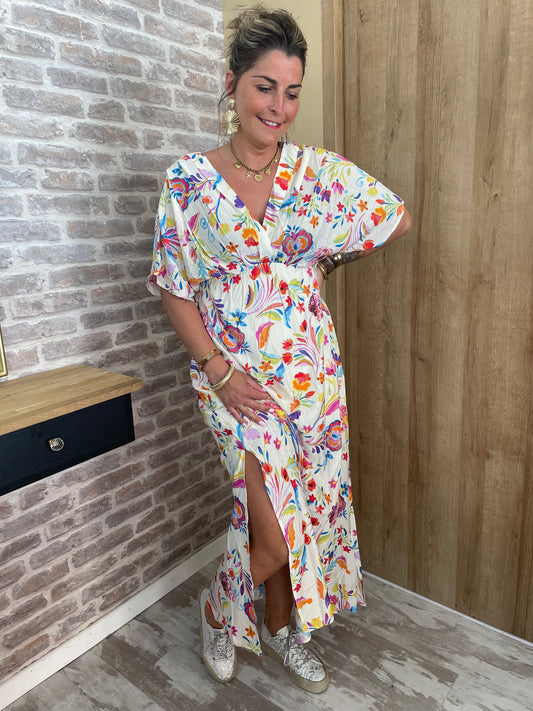 Robe longue fleurie