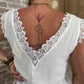 Top blanc broderie