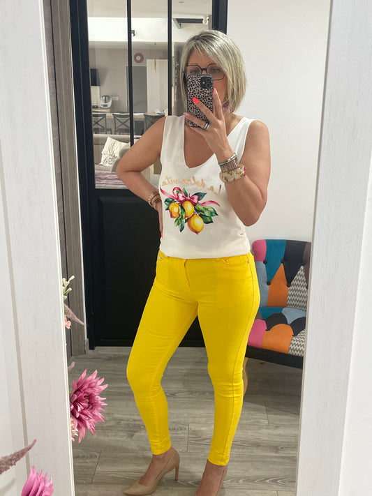 Top sans manche Citron