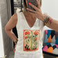 Top sans manche cactus orange
