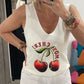Top sans manche Cerise