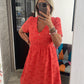 Robe courte corail