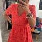 Robe courte corail