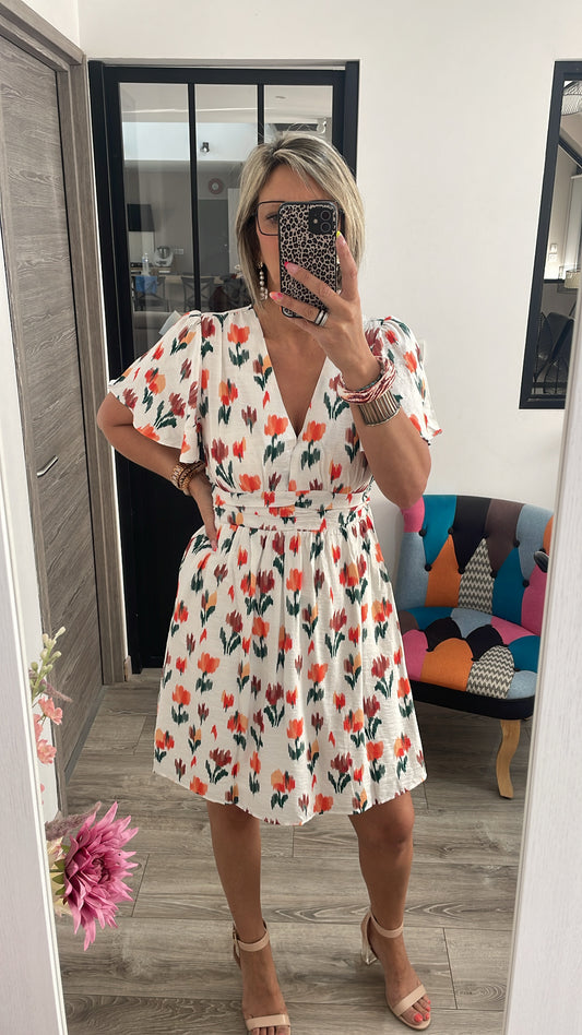Robe courte tulipe