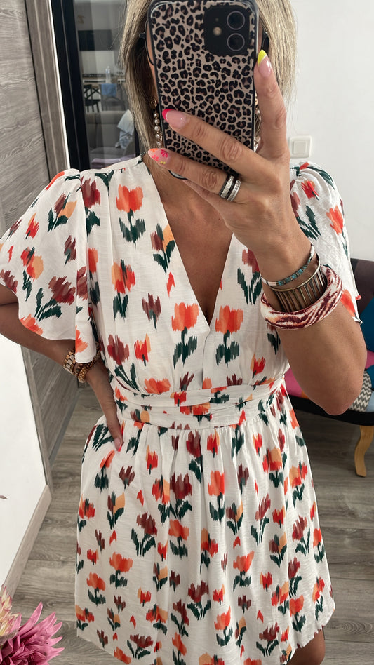 Robe courte tulipe