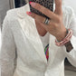 Blazer blanc broderie