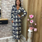 Robe longue bleue "Dalila"