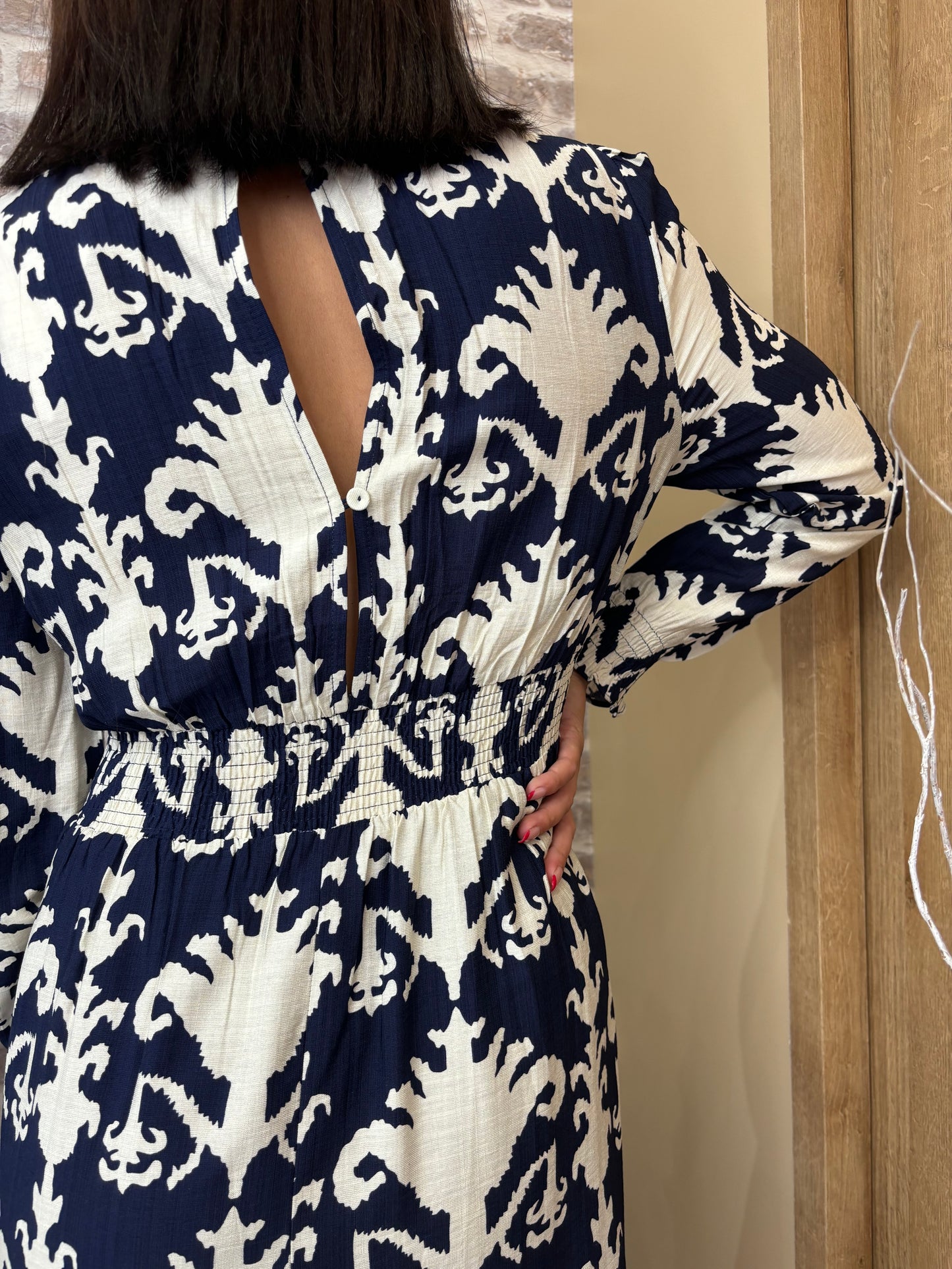 Robe longue bleue "Dalila"