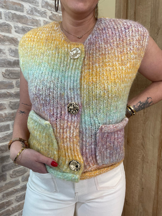 Gilet multicolor sans manche