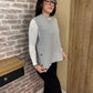 Pull sans manche gris