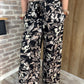 Pantalon fluide feuilles
