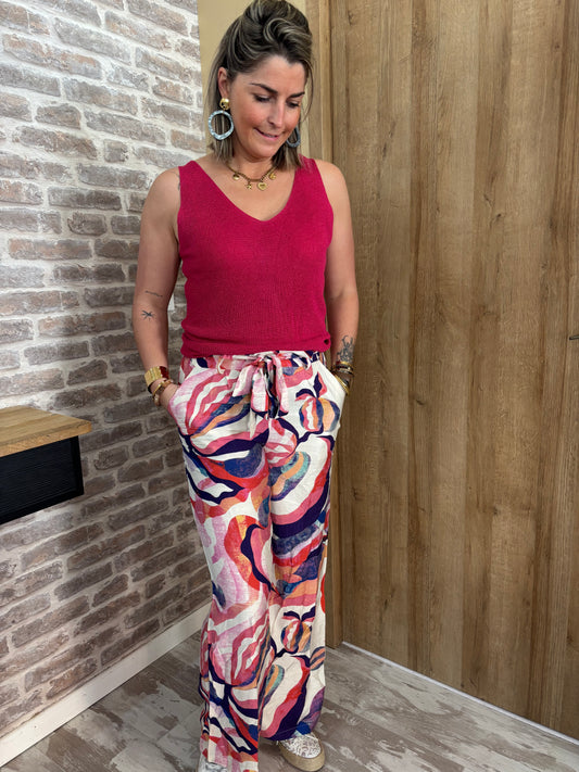 Pantalon multicolore