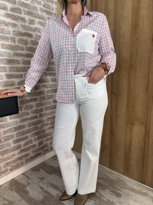 Chemise vichy coeur