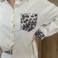 Chemise en lin léopard