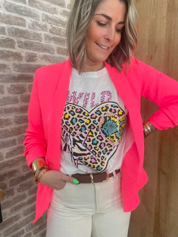 Blazer rose fluo